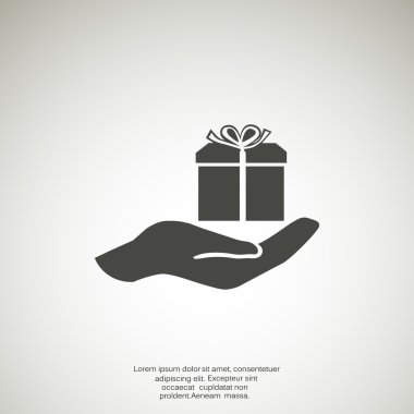 Hediyelik kutu yandan web simgesi