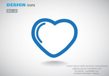 Basit kalp web simgesi