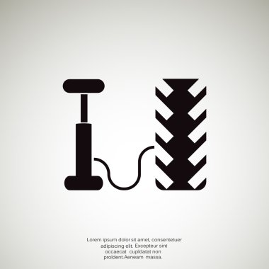 Hava pompası ve lastik web simgesi