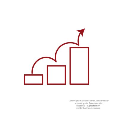 Grafik simgesi üzerinde Eğri ok