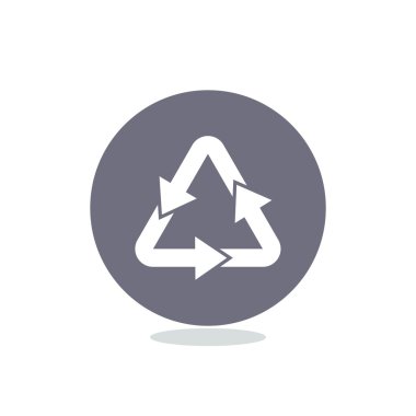 Atık geri dönüşüm sembolü ile okları