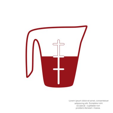 Ölçüm fincan sıvı simgesiyle