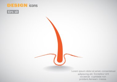 Hasarlı saçın web simgesi