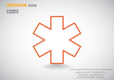 Tıp sembolü basit web simgesi