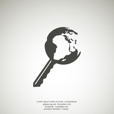 Dünya web simgesi anahtarı