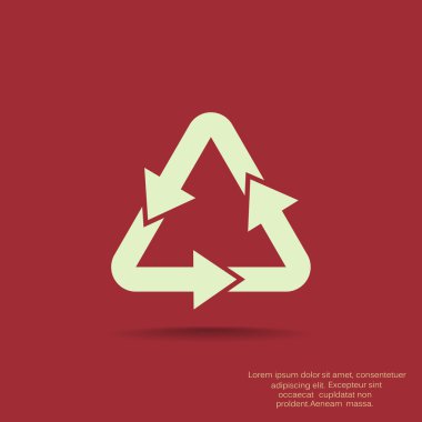 Atık geri dönüşüm sembolü ile okları