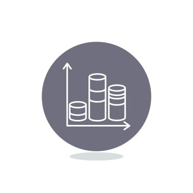 Sütunlar basit web simgesi, anahat vektör çizim grafik