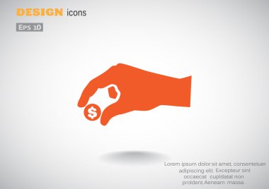 Sadaka anahat vektör çizim, sadaka kavramı vermek