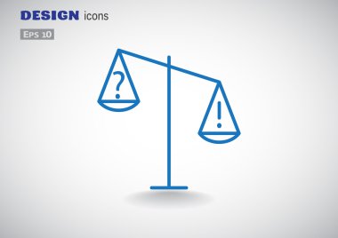 Adalet basit web simgesi ölçekleri