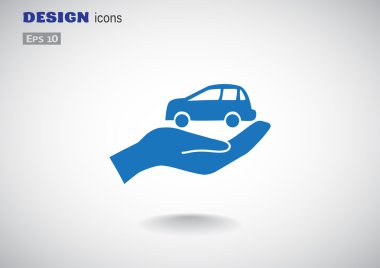 Araba koruma kavramı simgesi