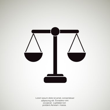 Adalet basit web simgesi ölçekleri