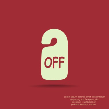 Etiket asılı üzerinde yazıt