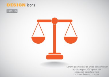 Adalet basit web simgesi ölçekleri