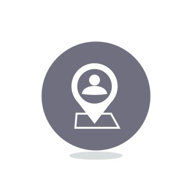 İnsan konum işaretçisi basit simgesine