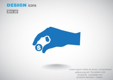 Sadaka anahat vektör çizim, sadaka kavramı vermek