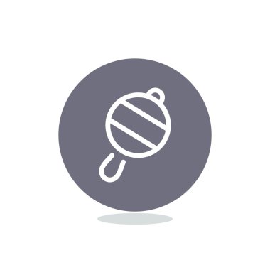 Icône de hochet de bébé simple, contour vector illustration