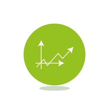 Yükselen grafik basit web simgesi