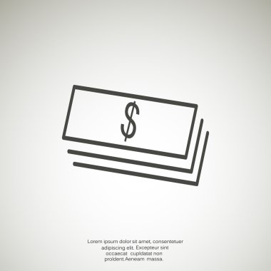 Dolar web simgesi yığını