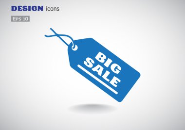 Etiket üzerinde büyük satış yazıt