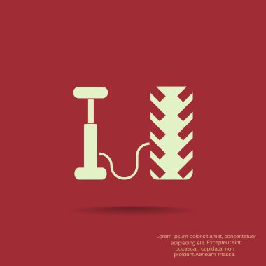 Hava pompası ve lastik web simgesi