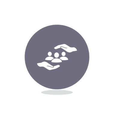 Grup insanlar ve eller simgesini