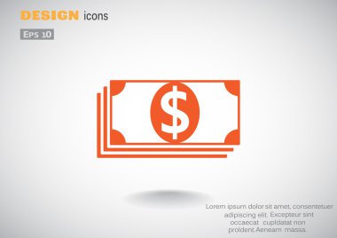 Dolar web simgesi yığını