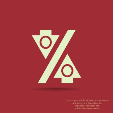 Yüzde işareti ile okları