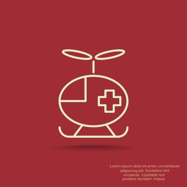 Basit helikopter web simgesi
