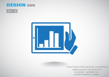 Dijital tablet basit web simgesi