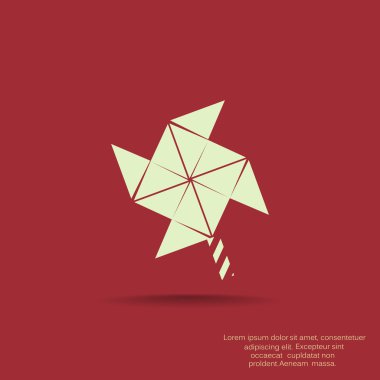 Yel değirmeni pervane oyuncak web simgesi