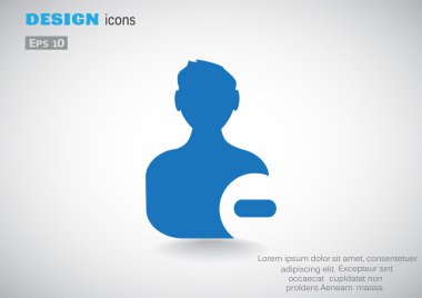 Web simge Sil arkadaş temas, vektör çizim