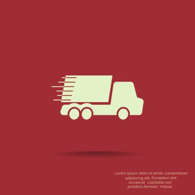 Hızlı teslimat kavramı üzerinde basit kamyon