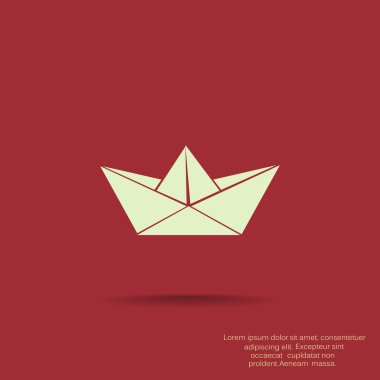 Kağıt gemi simpe web simgesi