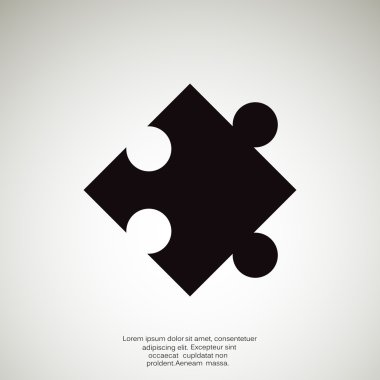 Bulmaca öğesi basit web simgesi