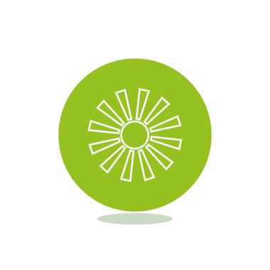 Güneş ışınları basit simgesiyle