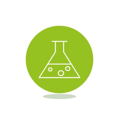 Kimyasal şişesi basit web simgesi, anahat vektör çizim