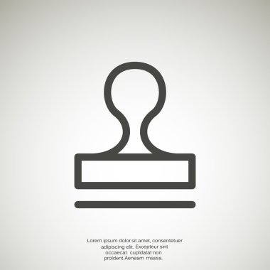 Mühür stamper kavramı simgesi