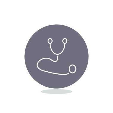 Stetoskop basit web simgesi