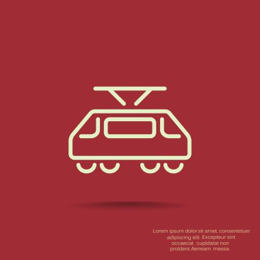 Basit tramvay web simgesi