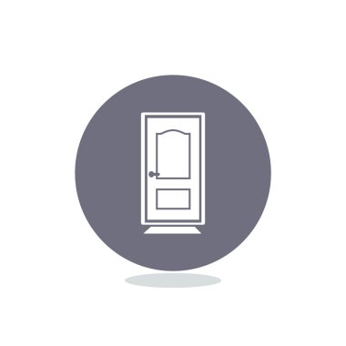 Kapalı kapının web simgesi, vektör çizim