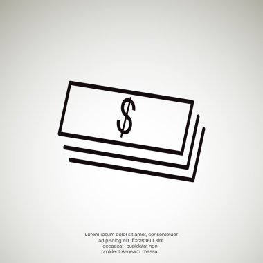 Dolar web simgesi yığını