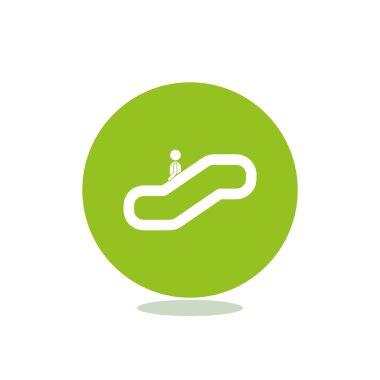 Adam yürüyen merdiven bilgi işareti