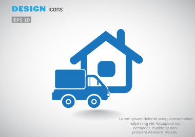 Kamyon evi web simgesinin yanında