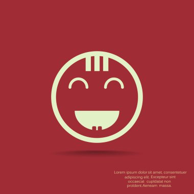 Mutlu bir çocuk yüzü doodle