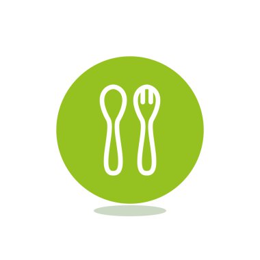 Basit çatal kaşık ve çatal