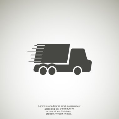 Hızlı teslimat kavramı üzerinde basit kamyon