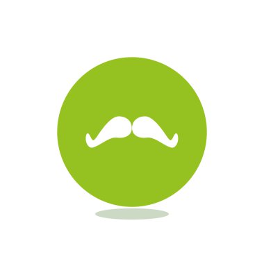 Doodle bıyık basit web simgesi