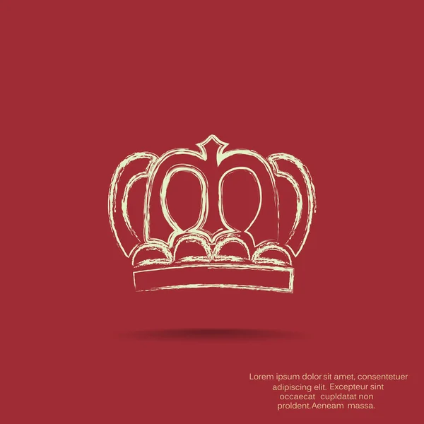Icono de corona, concepto vip — Archivo Imágenes Vectoriales