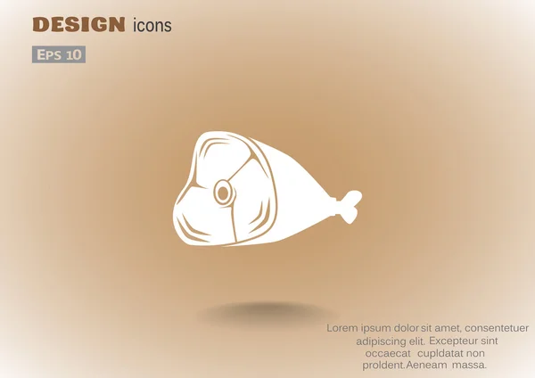 Pièce d'icône web de viande — Image vectorielle