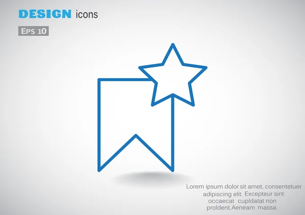 Étiquette étoile icône web — Image vectorielle